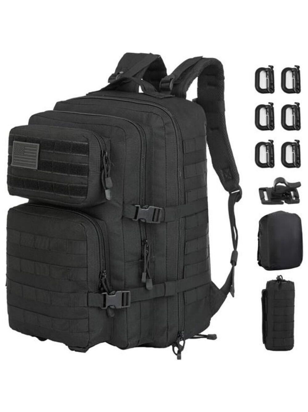 Tactical backpack 45L molle military assault pack bug out bag waterproof